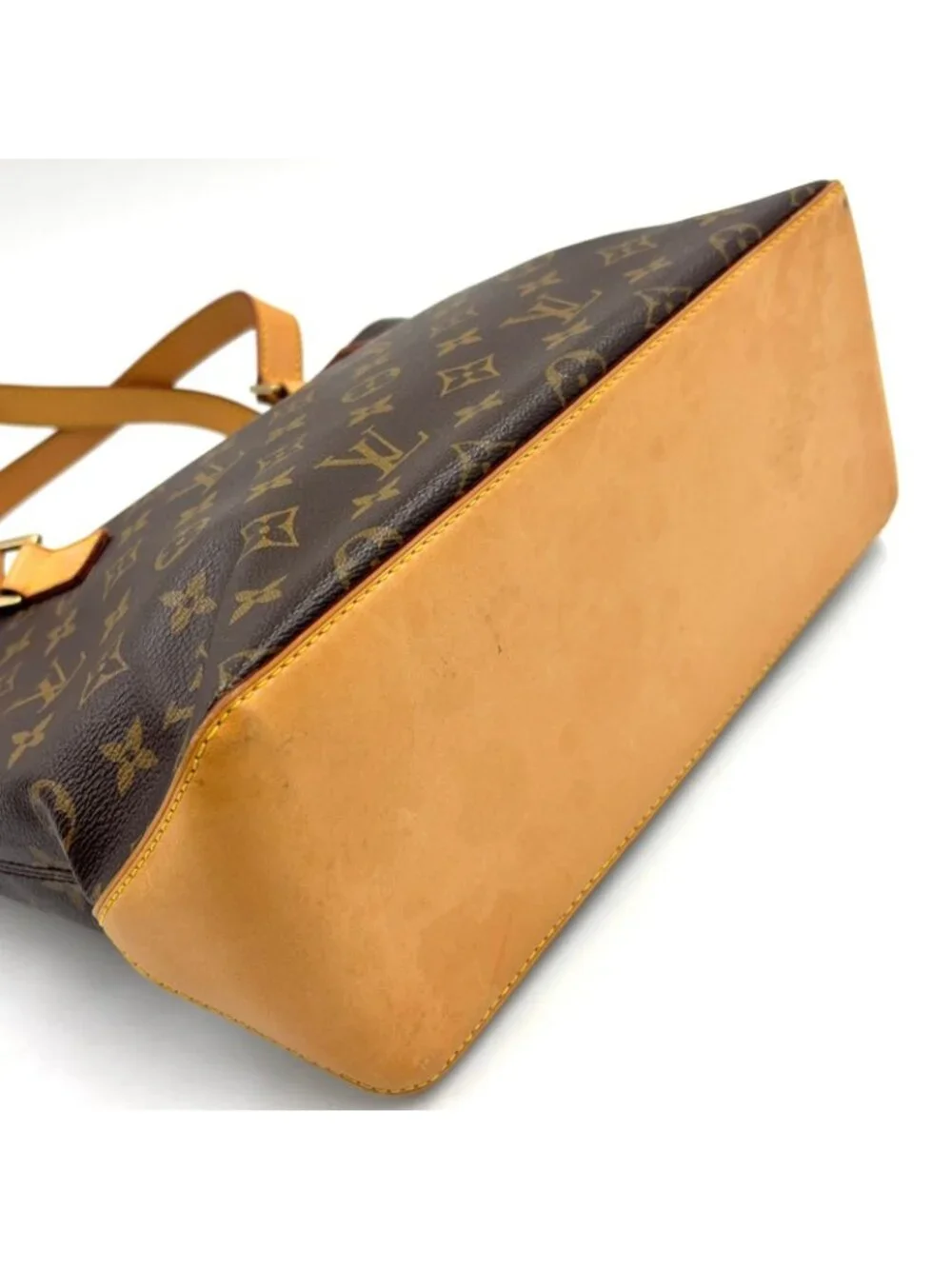 Louis Vuitton Cabas Piano Monogram Leather Brown Light Tote Gold - Picture 9 of 15